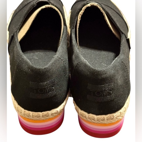 New in Box—TOMS Alpargata Platform Rope High Espadrille in Black-Size 8 - Picture 11 of 16